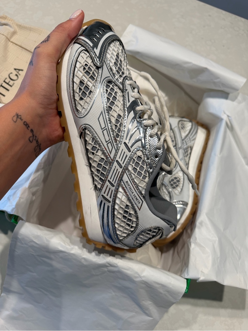 Authentic Bottega Veneta Orbit Sneakers, 41
